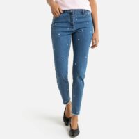 Jean slim broderies curs Denim Stone Naf Naf